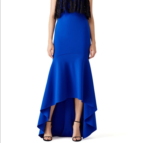 Theia Cobalt High Low Ruffle Gown RRP $995 - Picture 2 of 4